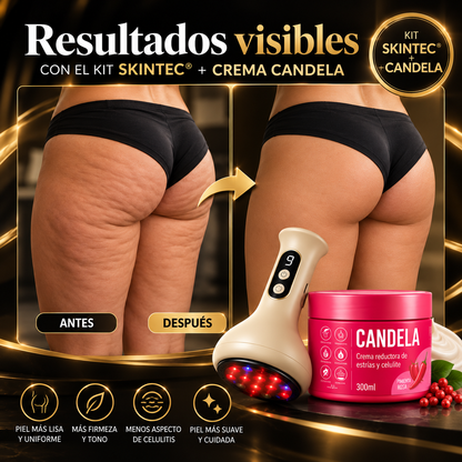 MASAJEADOR ANTICELULÍTICO SKINTEC® + Crema CANDELA