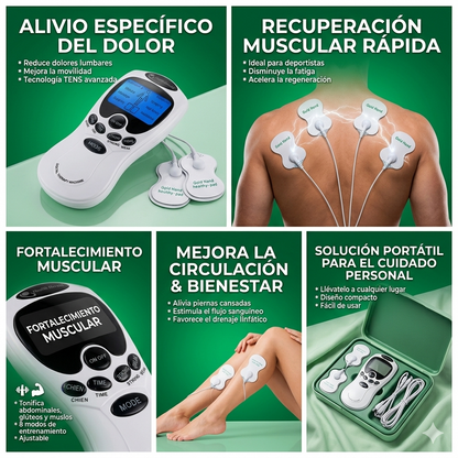 RelaxaPulse™ – Masaje Inteligente 8 Electrodos para un Cuerpo Sin Dolor