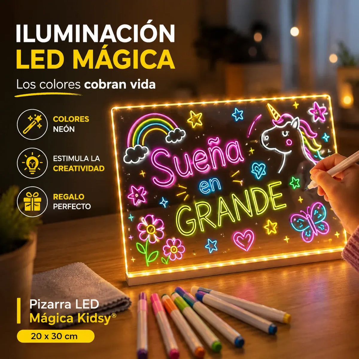 Pizarra LED Kidsy® Grande(20x30)